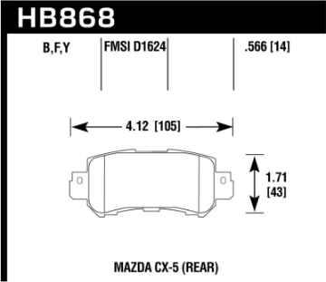 Picture of Hawk 16-17 Mazda CX-3 HPS 5-0 Rear Brake Pads