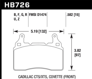 Picture of Hawk 10-17 Chevrolet Camaro HP+ Compound Front Brake Pads