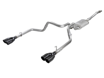 Picture of aFe Vulcan Series 3in-2-1-2in 304 SS Cat-Back 2019 GM Silverado - Sierra 1500 V8-5-3L w- Black Tips