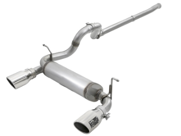 Picture of aFe Rebel Series 2-5in 409 SS Cat-Back Exhaust w- Polished Tips 18-19 Jeep Wrangler JL V6 3-6L