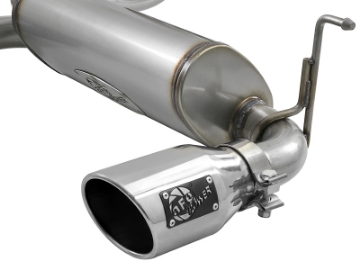 Picture of aFe Rebel Series 2-5in 409 SS Cat-Back Exhaust w- Polished Tips 18-19 Jeep Wrangler JL V6 3-6L