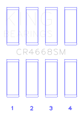 Picture of King Chrysler-Mitsubishi-Hyundai-Kia World Engine Size 0-25 Oversized Connecting Rod Bearing Set
