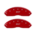 Picture of MGP 4 Caliper Covers Engraved Front & Rear MGP Red Powder Coat Finish Silver Characters