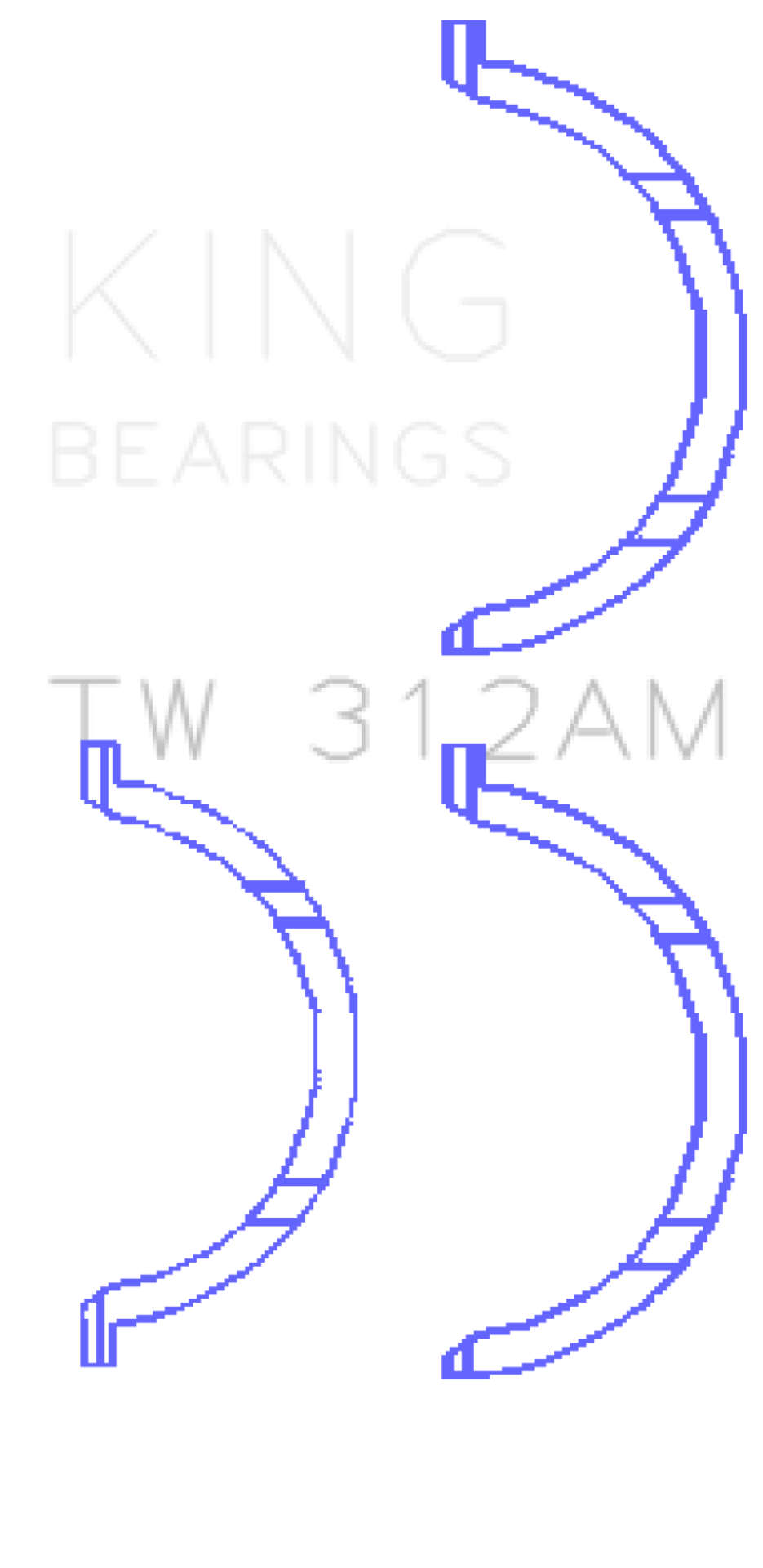 Picture of King Engine Bearings Chevrolet V8 6-6L Turbo Diesel 2001-09 Thrust Washer Set
