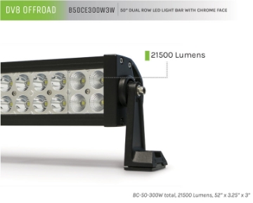 Picture of DV8 Offroad Chrome Series 50in Light Bar 300W Flood-Spot 3W LED