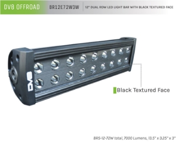 Picture of DV8 Offroad BRS Pro Series 12in Light Bar 72W Flood-Spot 3W LED - Black