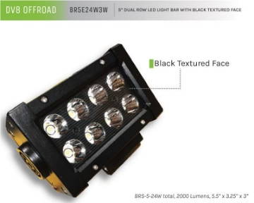 Picture of DV8 Offroad BRS Pro Series 5in Light Bar 24W Spot 3W LED - Black