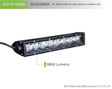 Picture of DV8 Offroad SL 8 Slim 10in Light Bar Slim 50W Spot 5W CREE LED - Black