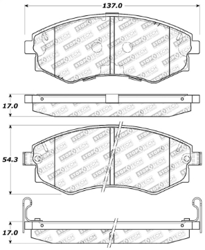Picture of StopTech Performance 89-1-94 Nissan 240SX w-ABS 92-01-05-06 Hyundai Elantra Front Brake Pads