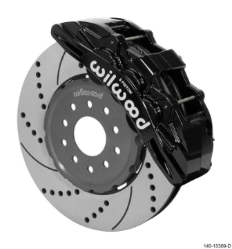 Picture of Wilwood SX6R Front Brake Kit 14in SRP Slotted-Drilled Black 05-13 Chevy Corvette
