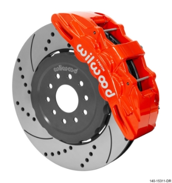 Picture of Wilwood SX6R Front Brake Kit 15in SRP Slotted-Drilled Red 05-13 Chevy Corvette
