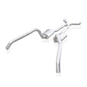 Picture of Stainless Works 62-67 Chevy Nova 3in Catback w- X-Pipe Turbo Chambered Mufflers 3in Cores
