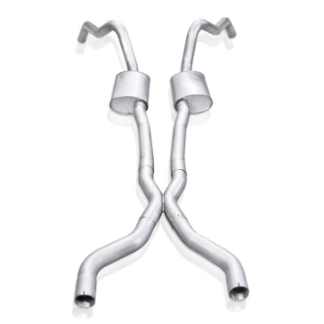 Picture of Stainless Works 62-67 Chevy Nova 3in Catback w- X-Pipe Turbo Chambered Mufflers 3in Cores