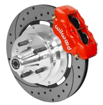 Picture of Wilwood Forged Dynalite Front Brake Kit 12-19in SRP Drilled-Slotted Rotor - Red