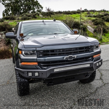 Picture of Westin 16-19 Chevy-GMC Silverado-Sierra 1500 Pro-Mod Front Bumper - Textured Black