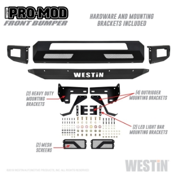 Picture of Westin 18-19 Ford F-150 Pro-Mod Front Bumper - Textured Black