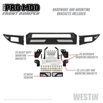 Picture of Westin 17-19 Ford F-250-350 Pro-Mod Front Bumper - Textured Black