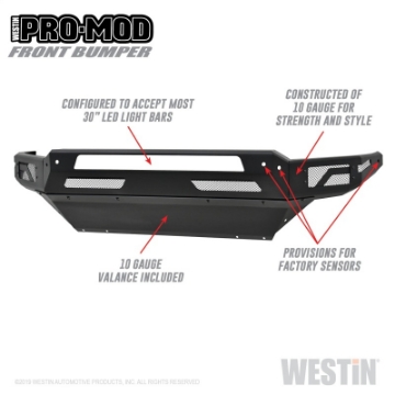 Picture of Westin 13-18 Dodge Ram 1500 - 2019 Ram 1500 Classic Pro-Mod Front Bumper - Textured Black