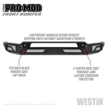 Picture of Westin 2010-2019 Dodge Ram 2500-3500  Old Body Style  Pro-Mod Front Bumper - Textured Black