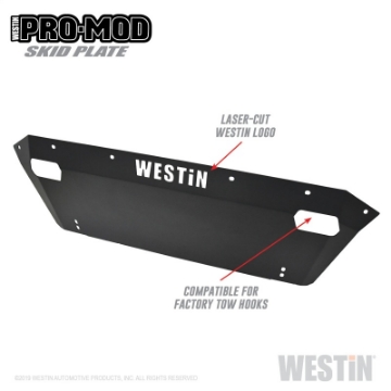 Picture of Westin 2019 Dodge Ram 1500  Excludes 1500 Classic & Rebel Models  Pro-Mod Skid Plate - Text- Blk