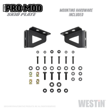 Picture of Westin 2019 Dodge Ram 1500  Excludes 1500 Classic & Rebel Models  Pro-Mod Skid Plate - Text- Blk