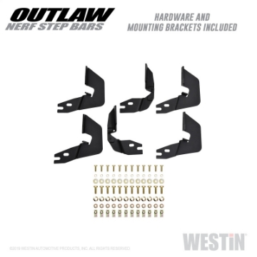Picture of Westin 14-18 Chevrolet-GMC Silv-Seirra 1500 Double Cab Outlaw Nerf Step Bars - Textured Black