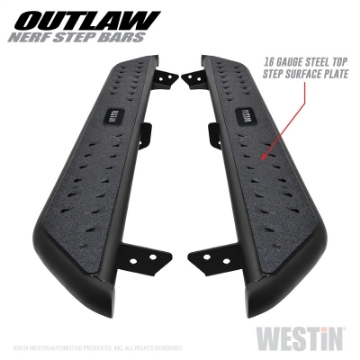 Picture of Westin 05-19 Toyota Tacoma Double Cab Outlaw Nerf Step Bars