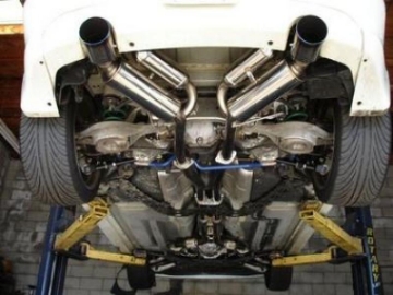 Picture of HKS 03-07 G35 Dual Hi-Power Ti Tip Catback Exhaust SUS304 NO COATING