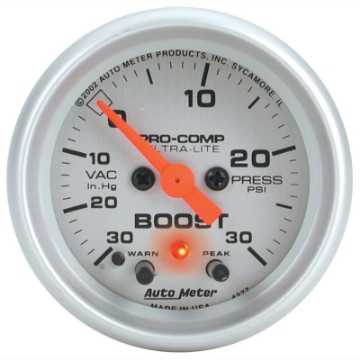 Picture of Autometer Ultra-Lite 52mm 30 PSI Electronic Boost Gauge