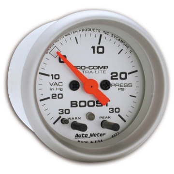 Picture of Autometer Ultra-Lite 52mm 30 PSI Electronic Boost Gauge