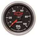 Picture of Autometer GM Bowtie Black 2-1-16in 0-100 PSI Oil Pressure - Stepper Motor