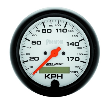 Picture of Autometer Phantom 3-3-8in 190 KM-H Speedometer Electric Program w- LCD Odometer