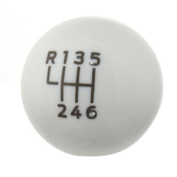Picture of Ford Racing 15-19 Ford Mustang EcoBoost - GT w- 6-Speed Manual Transmission Bullitt White Shift Knob