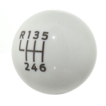 Picture of Ford Racing 15-19 Ford Mustang EcoBoost - GT w- 6-Speed Manual Transmission Bullitt White Shift Knob