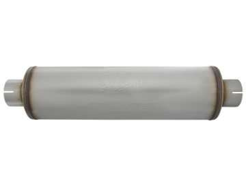 Picture of aFe MACH Force-Xp 409 SS Muffler 3-1-2in ID Center-Center x 7in Dia x 24in L - Round Body