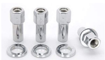 Picture of Weld Open End Lug Nuts w- Centered Washers 1-2in- RH - 4pk