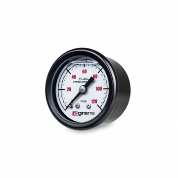 Picture of Grams Performance Universal 0-120 PSI Fuel Pressure Gauge - White Face