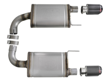 Picture of aFe MACH Force Xp SS Axle Back Exhaust System w- Carbon Fiber Tips 15-17 Ford Mustang GT V8-5-0L