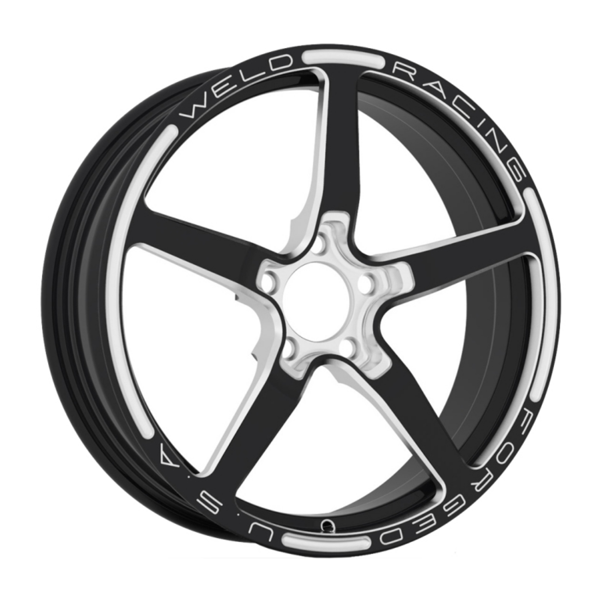 Picture of Weld Alumastar 1-Piece 18x6 - 5x120 BP - 2-7in- BS Polished Wheel - Non-Beadlock - Black