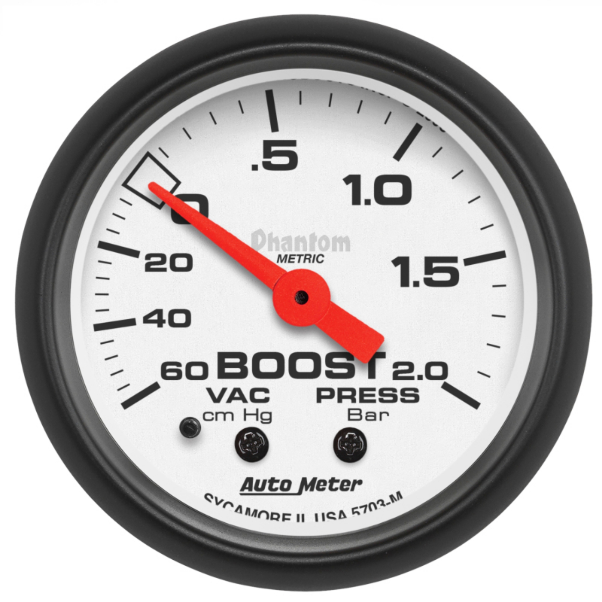 Picture of Autometer Phantom 2-1-16in 60CM-HG - 2-0 Bar - Mechanical Gauge