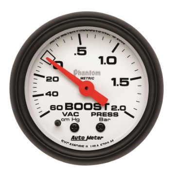 Picture of Autometer Phantom 2-1-16in 60CM-HG - 2-0 Bar - Mechanical Gauge
