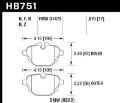 Picture of Hawk 2015 BMW 428i Gran Coupe - 11-16 535i - 11-16 X3-X4 HPS Rear Brake Pads