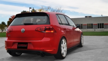 Picture of Corsa 14-16 Volkswagen GTI Mk7 Black Sport 3-0in Cat-Back Dual Rear Exit with Single Pro-Series Tips