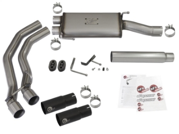 Picture of aFe Rebel Exhausts Cat-Back SS Ford F-150 04-08 V8 4-6-5-4L w- Black Tips