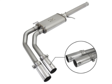 Picture of aFe Rebel Series CB 3in Middle Side Exit SS Exht w-Polish Tips 09-16 Chevy Silverado-GMC Sierra 1500