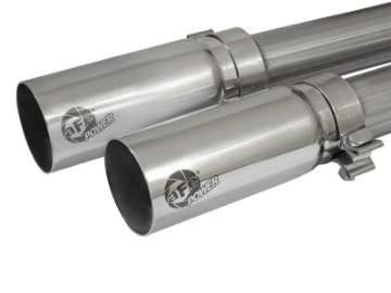 Picture of aFe Rebel Series CB 3in Middle Side Exit SS Exht w-Polish Tips 09-16 Chevy Silverado-GMC Sierra 1500