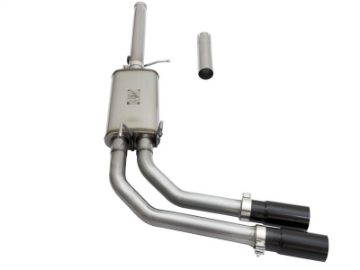 Picture of aFe Rebel Series CB 3in Middle Side Exit SS Exht w- Black Tips 09-16 Chevy Silverado-GMC Sierra 1500