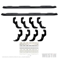 Picture of Westin 2019 Chevrolet Silverado Crew Cab w- 6-5ft Bed PRO TRAXX 5 W2W Oval Nerf Step Bars - Black