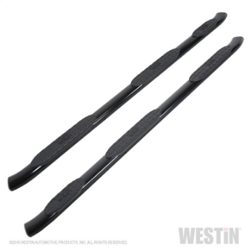 Picture of Westin 2019 Chevrolet Silverado Crew Cab w- 6-5ft Bed PRO TRAXX 5 W2W Oval Nerf Step Bars - Black