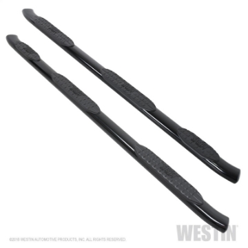 Picture of Westin 2019 Chevrolet Silverado Crew Cab w- 6-5ft Bed PRO TRAXX 5 W2W Oval Nerf Step Bars - Black